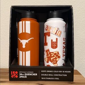 New Texas Longhorns 34 oz Quencher Set Officially Licensed